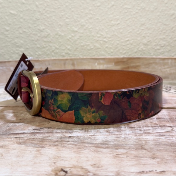 NWT Floral Pattern 100% Leather Belt | Patricia Nash | Size L - Picture 3 of 11